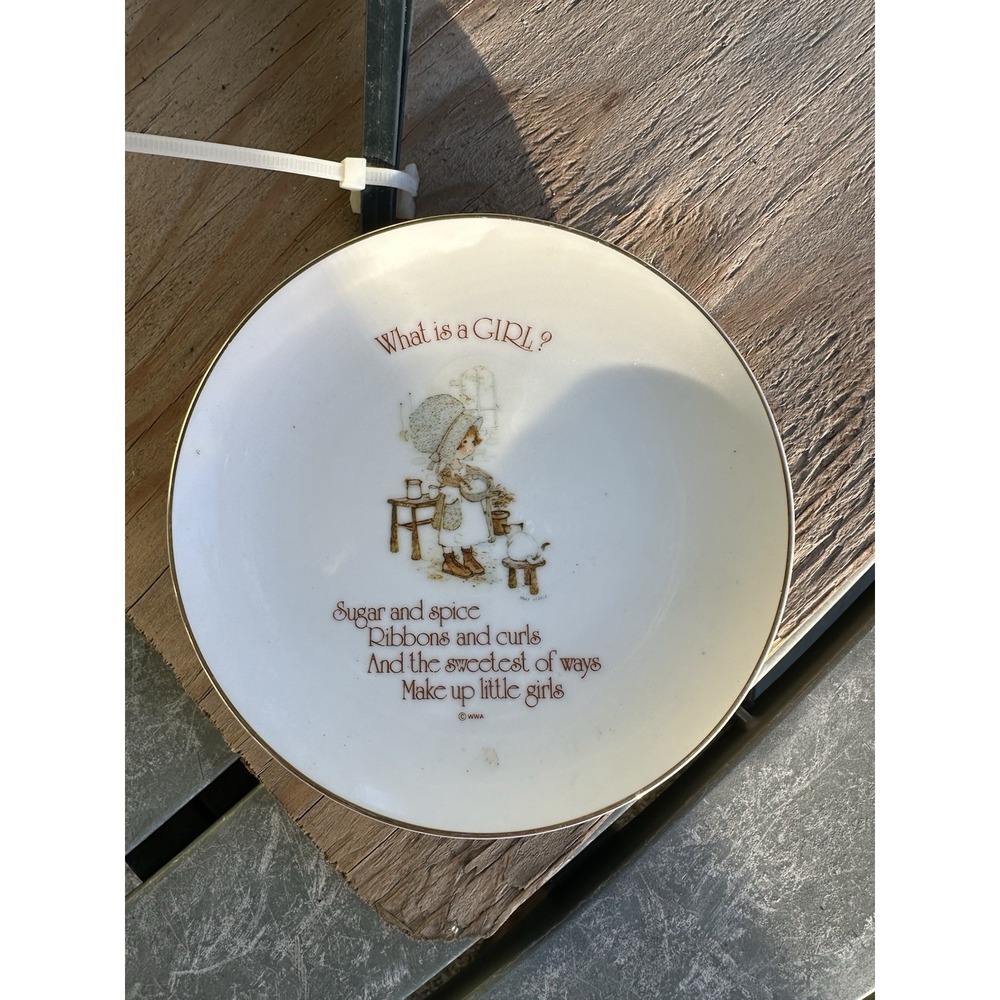 Vintage Lasting Memories‎ Collectors Plate What is a girl? Japan About 6 Inches